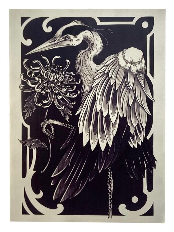 PRINT BLUE HERON